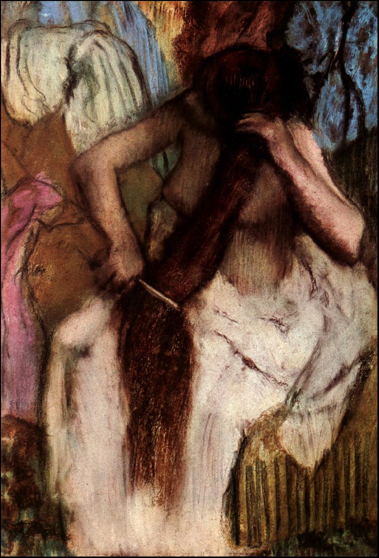 Seated Woman Combing her Hair